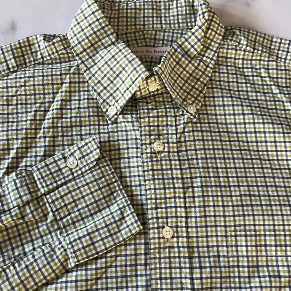 New England Shirt Makers Traced Fit Button Down Shirt Mens M